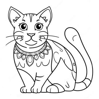 Bengal Cat Coloring Page | Bengal Cat coloring page