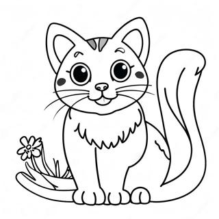 Playful Bengal Cat Coloring Page | Bengal Cat coloring page