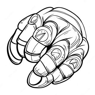 Fierce Metal Knuckles Coloring Page | Metal Knuckles coloring page