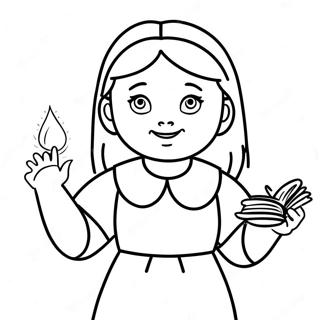 Matilda with Magical Powers Coloring Page | Matilda coloring page