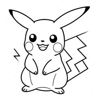 Pikachu Electric Type Coloring Page | Pokémon coloring page