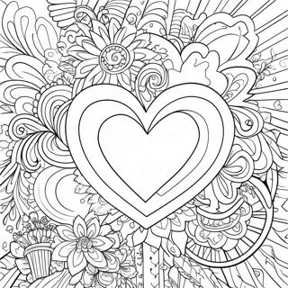 Colorful I Love Coloring Pages | I Love coloring page