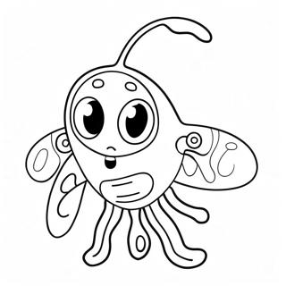 Cute Plankton Character Coloring Page | Plankton coloring page