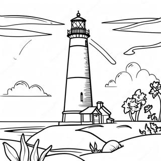 OBX Lighthouse Coloring Page | OBX coloring page