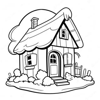 Cottage Coloring Page | Cottage coloring page