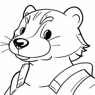 Bucky Badger Coloring Page | Bucky Badger coloring page