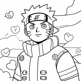 Naruto with Extra Toppings Coloring Page | Naruto Eating Ramen coloring page