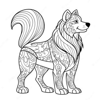 Mythical Wolf Coloring Page | Mythical Wolf coloring page