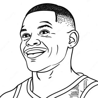 Russell Westbrook Coloring Page | Russell Westbrook coloring page