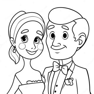 Cute Mr and Mrs Coloring Page | Mr and Mrs coloring page