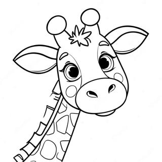 Happy Geoffrey the Giraffe Coloring Page | Geoffrey the Giraffe coloring page