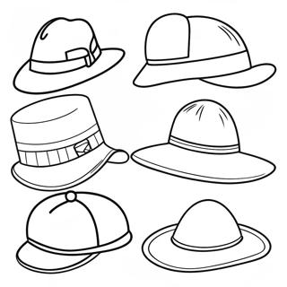Community Helper Hats Coloring Page | Community Helper Hats coloring page