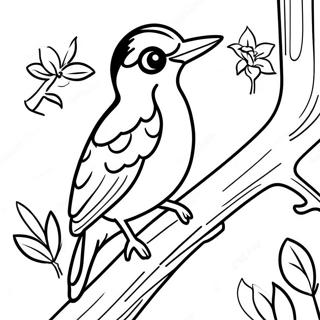 Woodpecker Coloring Page | Woodpecker coloring page