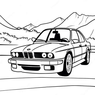 BMW M5 Coloring Page | BMW M5 coloring page