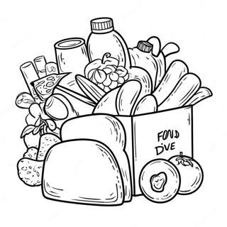 Food Drive Coloring Page | Food Drive coloring page