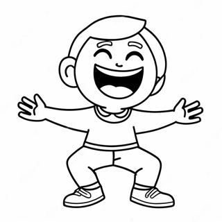 Funny Bitmoji Dancing Coloring Page | Bitmoji coloring page