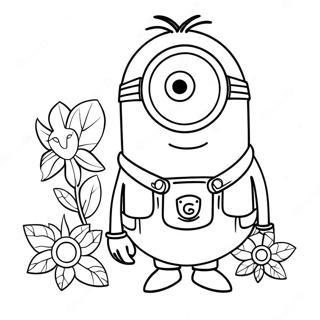Minion Kevin Coloring Page | Minion Kevin coloring page