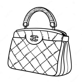Chanel Handbag Coloring Page | Chanel coloring page