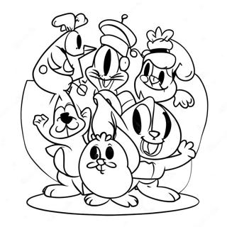 Looney Tunes Julkaraktärer Färgläggningssida | Looney Tunes Jul målarbild