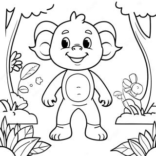 Garten von Bam Bam Ausmalbild | Garten von Bam Bam Ausmalbild
