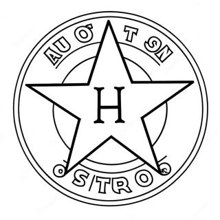 Houston Astros Logo Coloring Page | Houston Astros coloring page