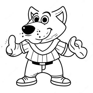 Astros Mascot Orbit Coloring Page | Houston Astros coloring page