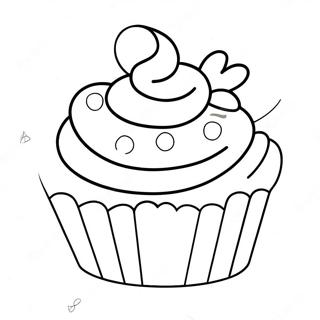 Delicious Cupcake Baking Coloring Page | Baking coloring page