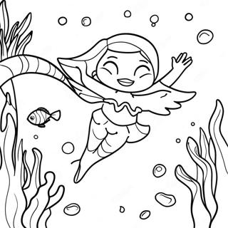 Mako Mermaids Underwater Adventure Coloring Page | Mako Mermaids coloring page