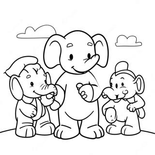 Babar and Friends Coloring Page | Babar coloring page
