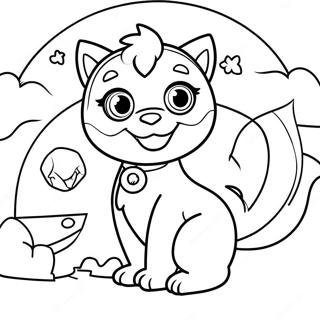 Izzy Moonbow with Colorful Friends Coloring Page | Izzy Moonbow coloring page