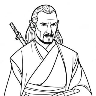 Qui Gon Jinn Coloring Page | Qui Gon Jinn coloring page