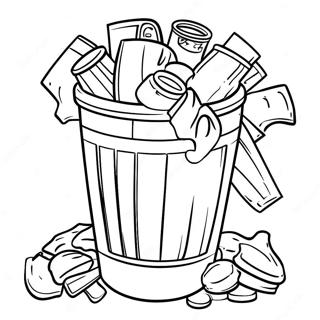 Disgusting Garbage Pail Coloring Page | Garbage Pail coloring page