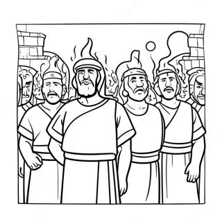 Shadrach Meshach och Abednego målarbild | Sadrach Mesach och Abednego målarbild