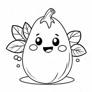 Cute Sweet Potato Character Coloring Page | Sweet Potato coloring page