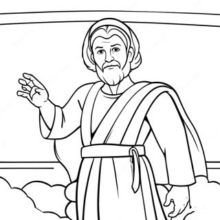 Elisha with Miraculous Powers Coloring Page | Elisha coloring page