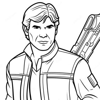 Han Solo Coloring Page | Han Solo coloring page
