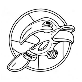 Mighty Ducks Logo Coloring Page | Mighty Ducks coloring page