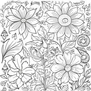 William Morris Floral Pattern Coloring Page | William Morris coloring page