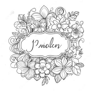 Elegant Personalized Name Coloring Page | Personalized Name for Adults coloring page