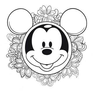 Mickey Mouse Face Coloring Page | Mickey Mouse Face coloring page