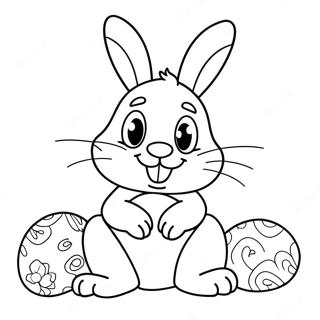 Easter Bunny Coloring Page | Easter for Adults coloring page