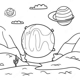 Colorful Worlds Within Worlds Scene Coloring Page | Worlds Within Worlds Finished coloring page