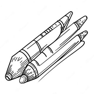Crayon Coloring Page for Kids | Crayon coloring page