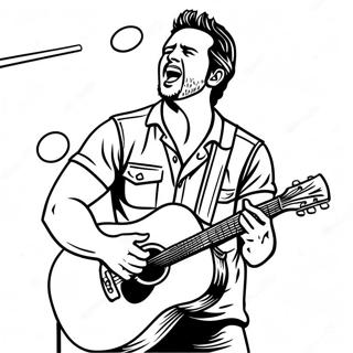Luke Bryan Pagine da Colorare