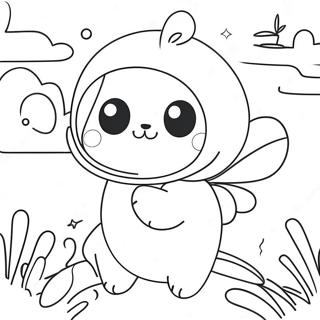 Cute Bee and PuppyCat Adventure Coloring Page | Bee and PuppyCat coloring page