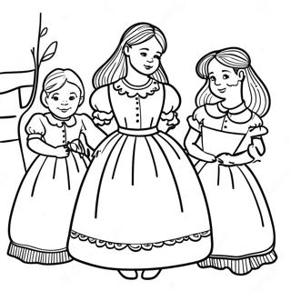 Page à colorier des petites femmes | Page de coloriage Petites femmes