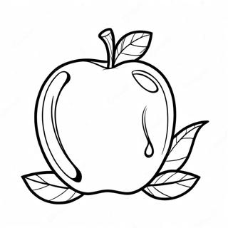 Red Apple Coloring Page | Red Apple coloring page