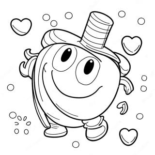Colorful M&M Characters Coloring Page | M&M coloring page