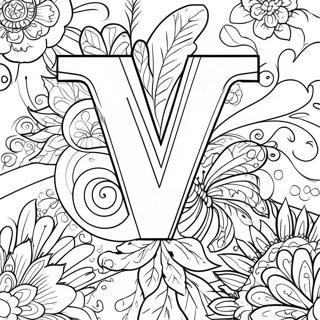 Letter V Coloring Page | Letter V coloring page