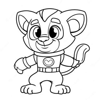 Talking Tom in Superhero Costume Coloring Page | Talking Tom Hero coloring page